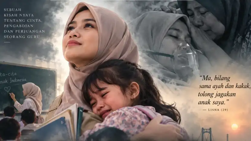 Perjuangan Terakhir Guru Lisna di Tengah Kabut Asap