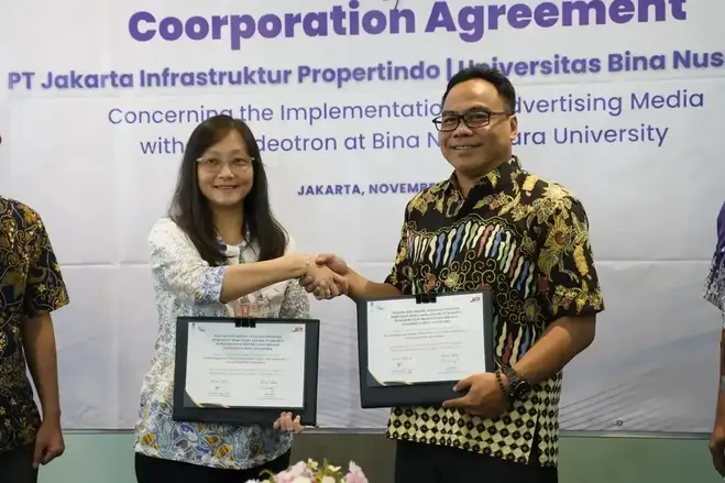 BINUS University Gandeng JIP Garap Media Iklan Digital di Kampus