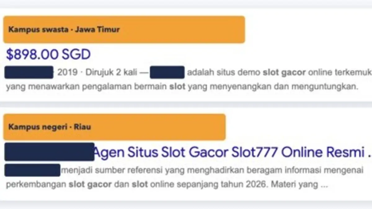 Sembilan Institusi Resmi Tak Sadar Situsnya Disusupi Promosi Judi Online