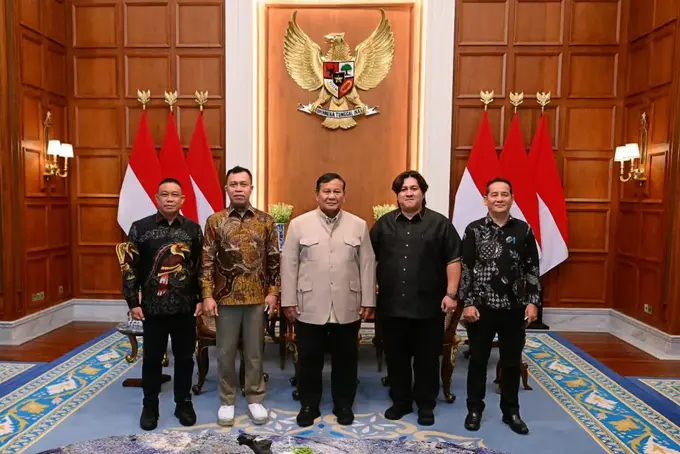Presiden Prabowo Subianto bertemu dengan Panglimka Jilah di Istana Negara Jakatrta, Jumat (28/8/2026). prabowo - panglima jilah