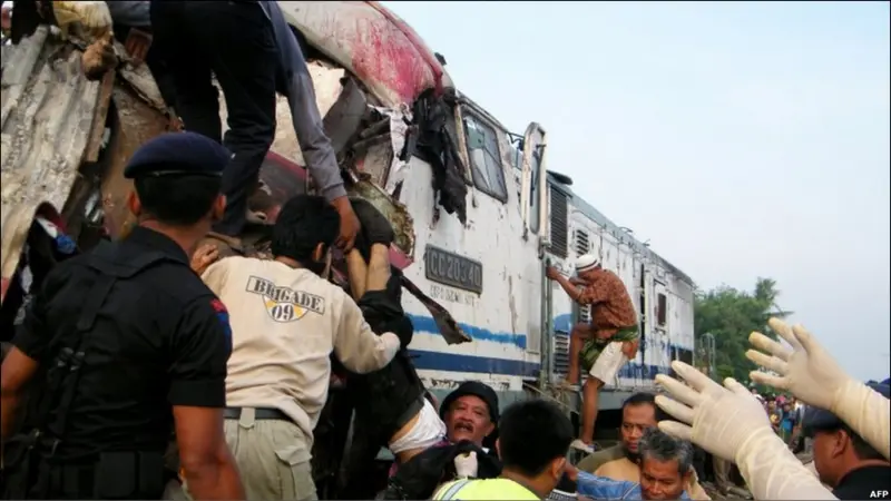 kecelakaan kereta - petarukan