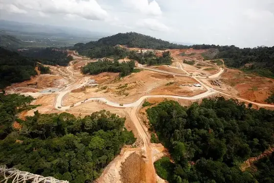 Kawasan pertambangan emas di sekitar Batang Toru, Tapanuli Selatan, pada 2013. Tambang Batang Toru