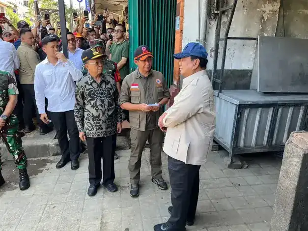 Prabowo tinjau banjir